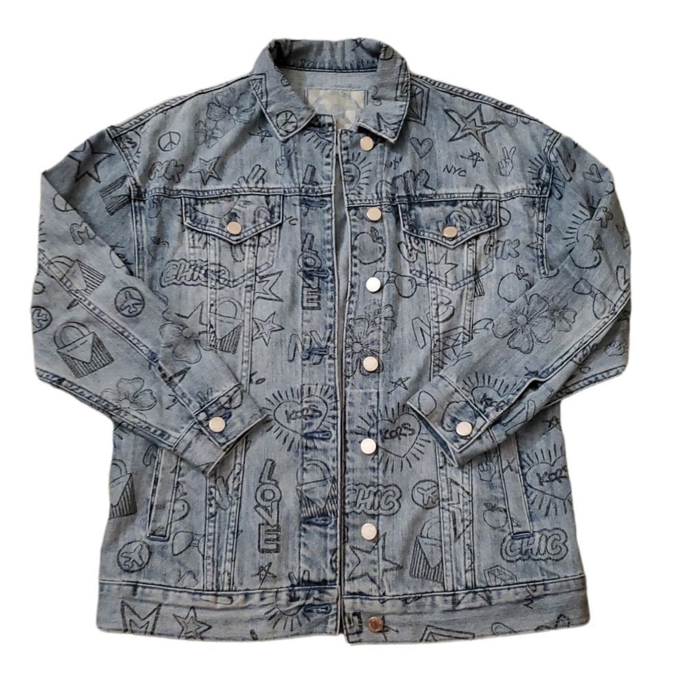 Michael Kors Denim Oversized Jean Jacket - xxs
